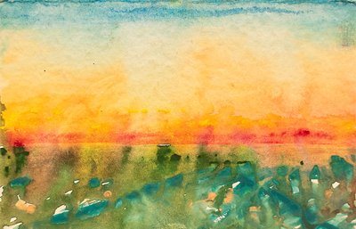 Watercolor Sunset 4